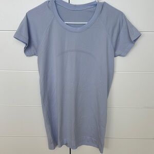 lululemon athletica Serene Blue Short Sleeve Tee